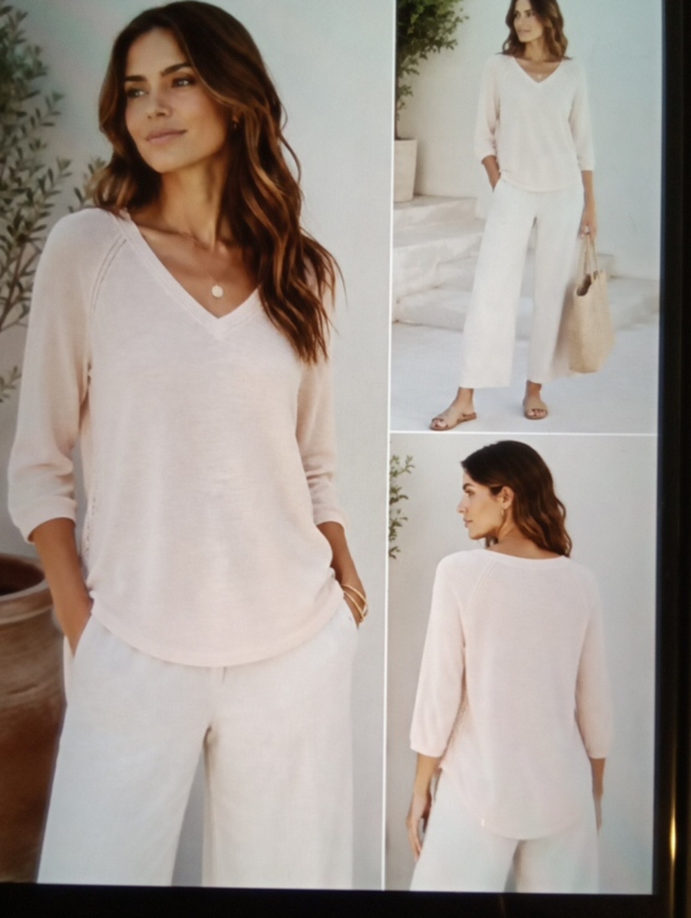 Pablo Linen Cotton Knit Sweater Too Lightweight Soft Girl Coastal Spring Sz Smal